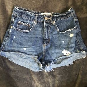 distressed high waist shorts from Garage